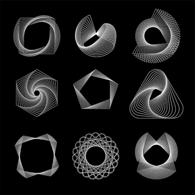 Vector gratuito conjunto de elementos geométricos abstractos vector