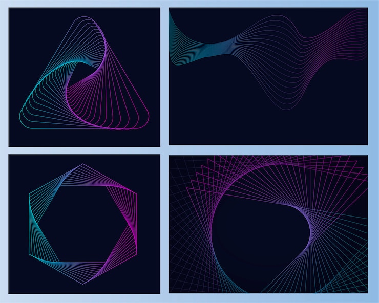 Vector gratuito conjunto de elementos geométricos abstractos vector