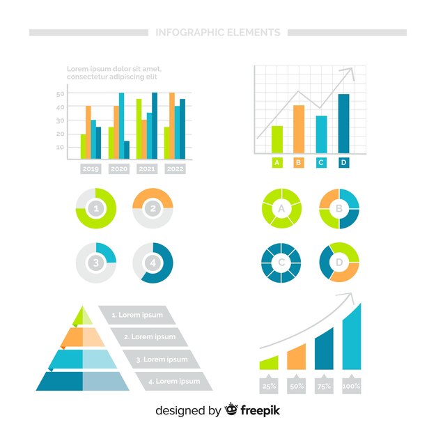 Conjunto de elementos infográficos