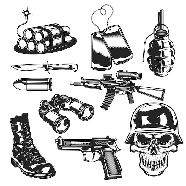 Conjunto de elementos militares