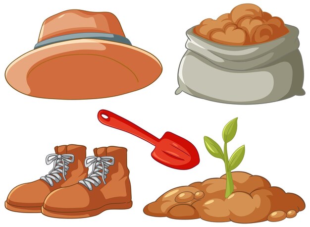 Conjunto de elementos de plantación.