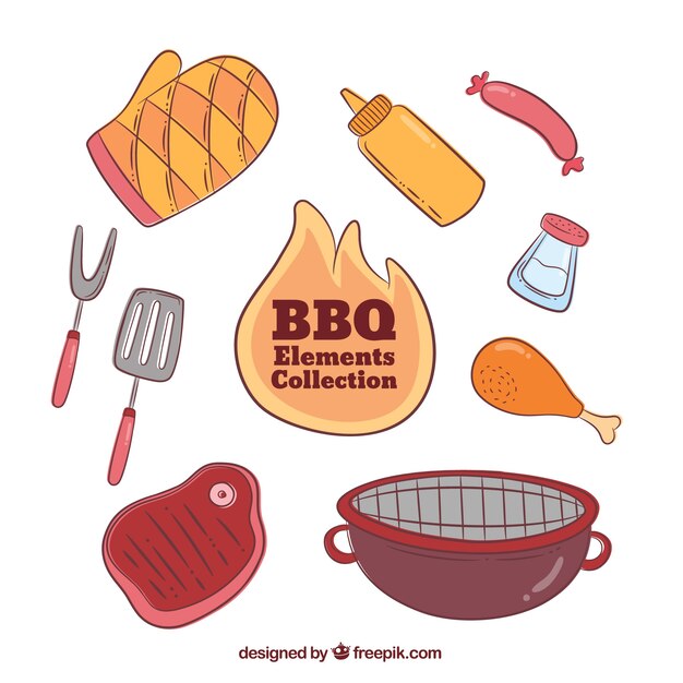 Conjunto de elements de barbacoa