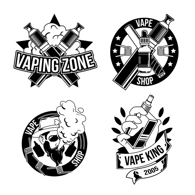 Conjunto de emblemas de leñador vintage, logotipos. Aislado en blanco
