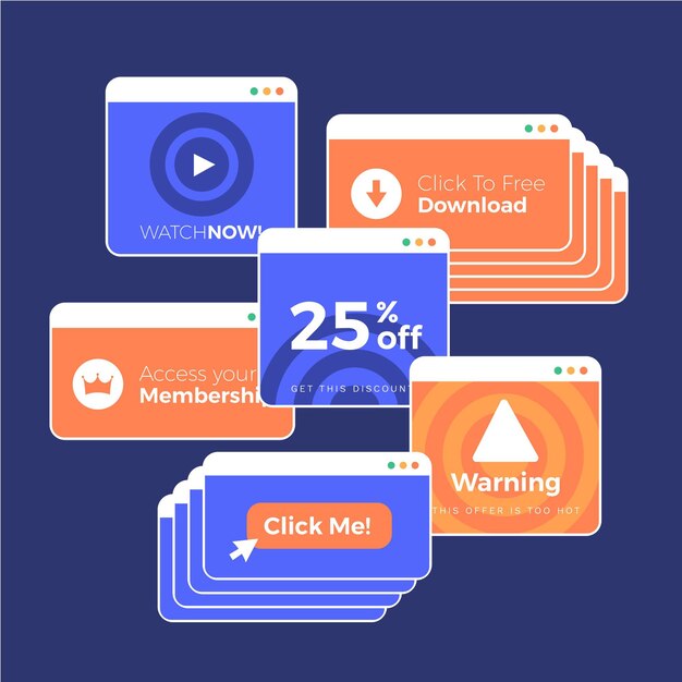 Conjunto emergente de computadora de diseño plano