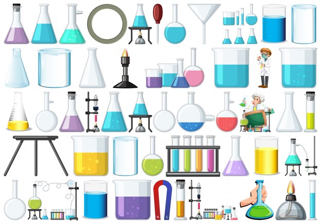 Conjunto de equipos de laboratorio.