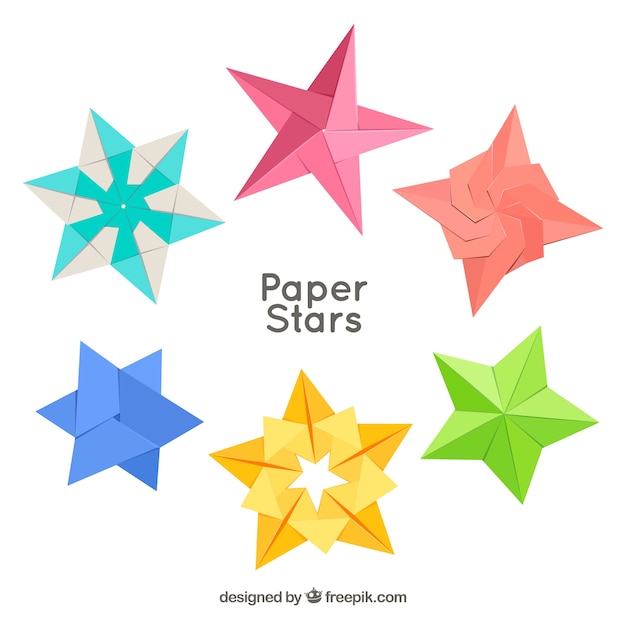 Vector gratuito conjunto de estrellas coloridas