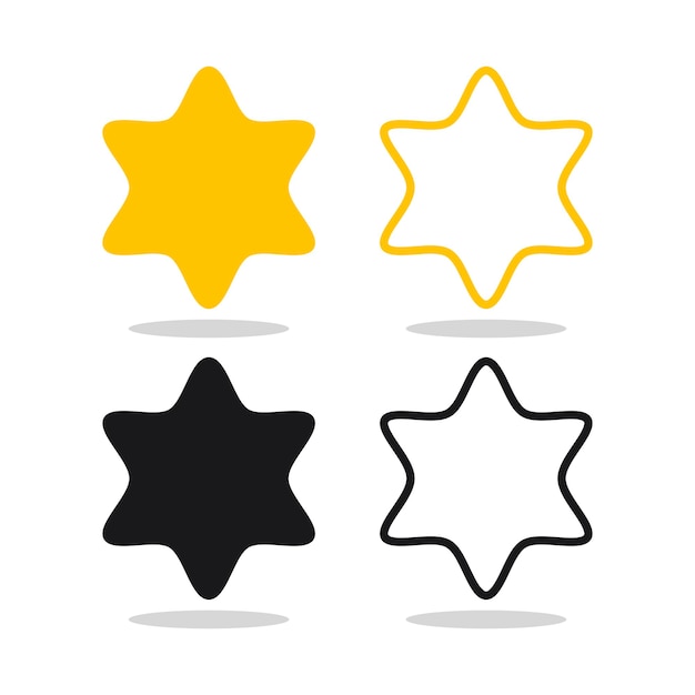 Conjunto de estrellas dibujado a mano