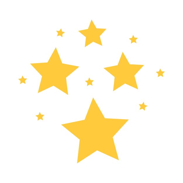 Conjunto de estrellas flotantes