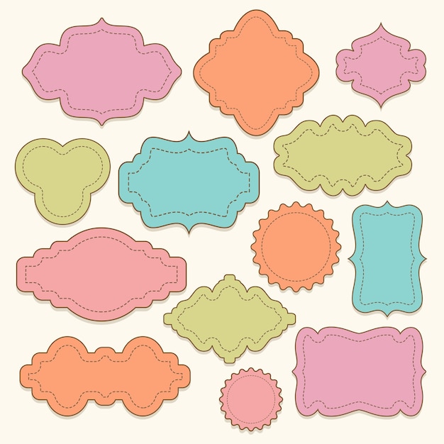 Vector gratuito conjunto de etiquetas de estilo vintage vector aislado