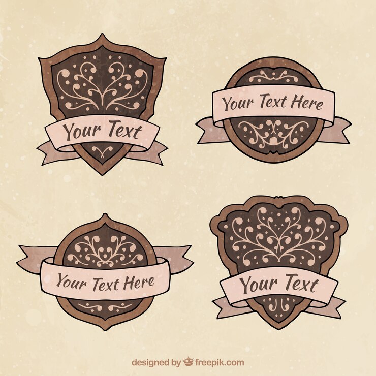 Vector gratuito conjunto de etiquetas en estilo vintage