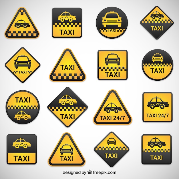 Conjunto de etiquetas de taxi