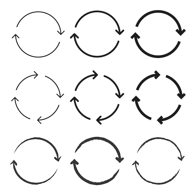 Conjunto de flechas de sincronización