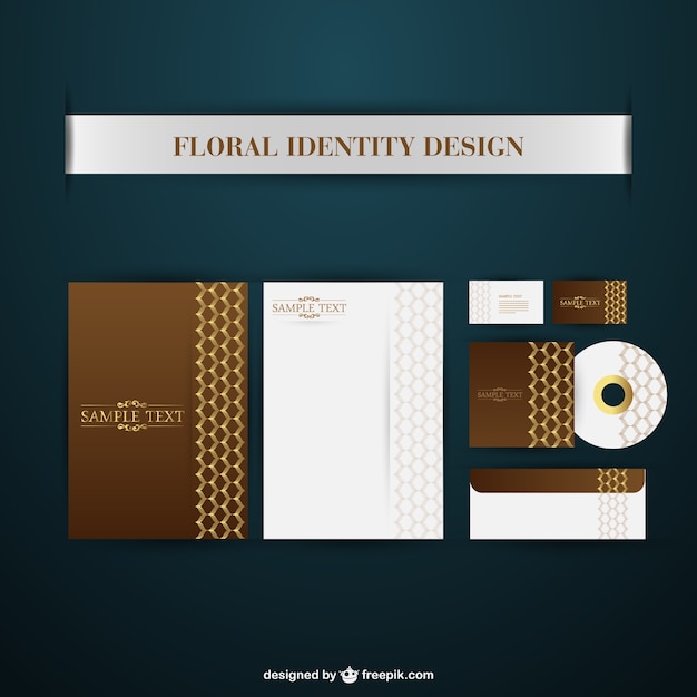 Conjunto floral de identidad corporativa