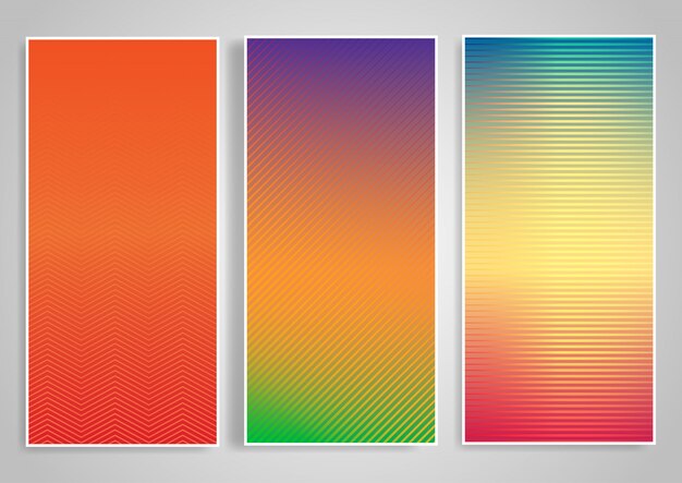 Conjunto de fondo horizontal con diseños a rayas.