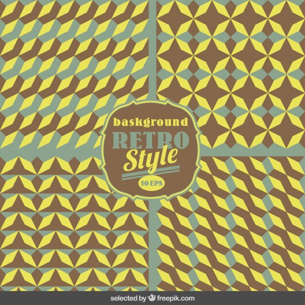 Conjunto de fondos en estilo retro