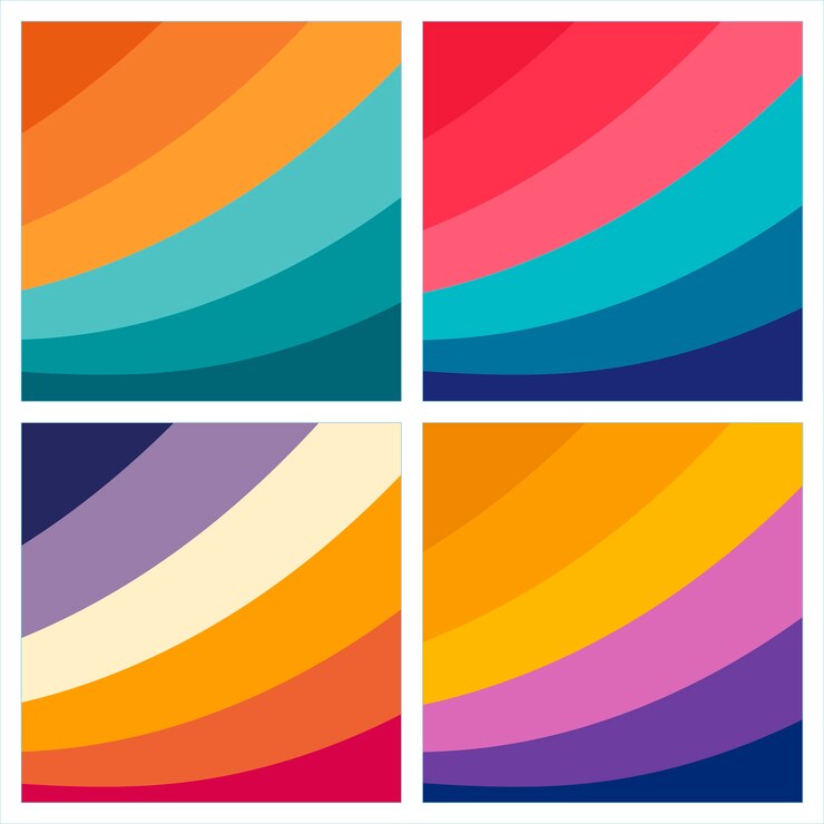 Vector gratuito conjunto de fondos de impresión abstractos coloridos