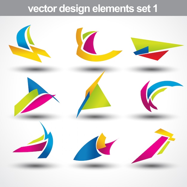 Vector gratuito conjunto de formas abstractas 1