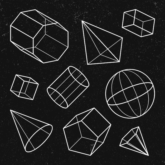 Conjunto de formas geométricas 3D