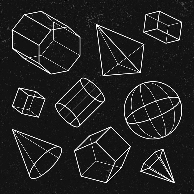 Conjunto de formas geométricas 3D