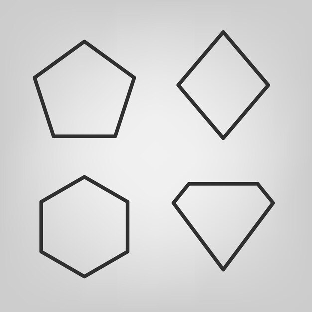 Conjunto de formas geométricas de trazo vector