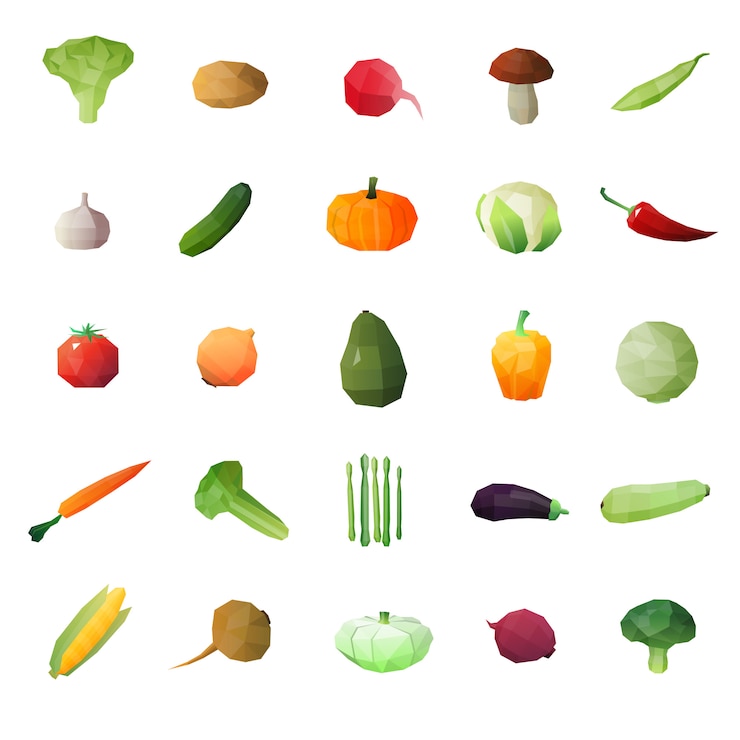Vector gratuito conjunto de frutas maduras de verdulería