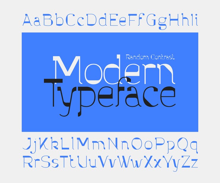 Vector gratuito conjunto de fuentes modernas minimalistas