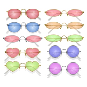 Conjunto de gafas de sol gafas de verano protección solar gafas de sol accesorio de gafas de moda
