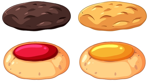 Vector gratuito conjunto de galleta galleta