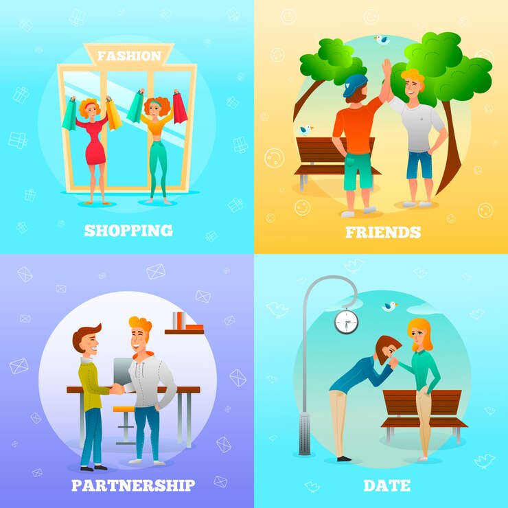 Vector gratuito conjunto de gestos de saludo