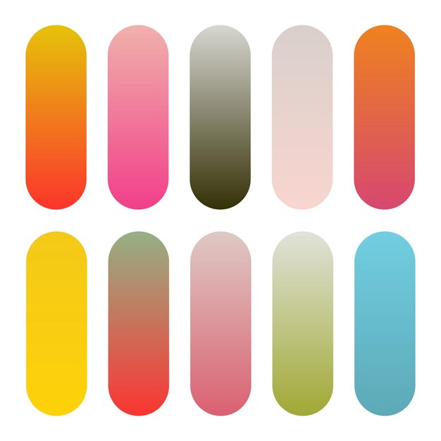 Conjunto de gradientes de colores vibrantes