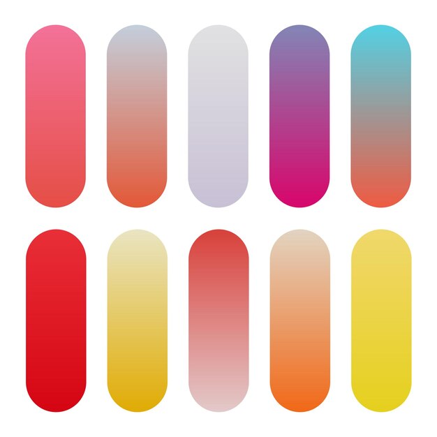 Conjunto de gradientes de colores vibrantes