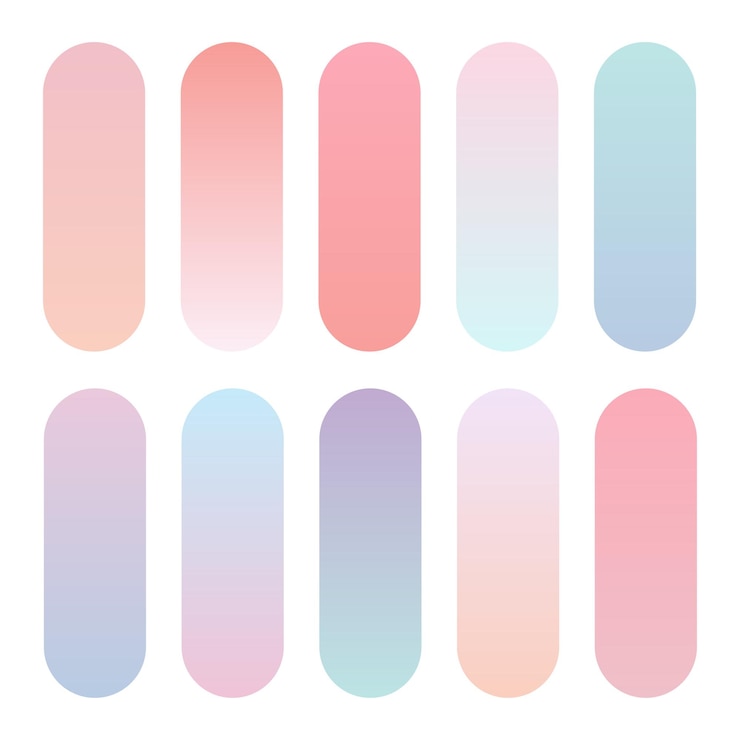 Vector gratuito conjunto de gradientes multicolores
