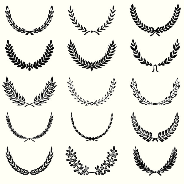 Conjunto de guirnaldas de laurel
