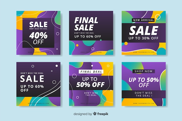 Conjunto de historias de ventas de Instagram