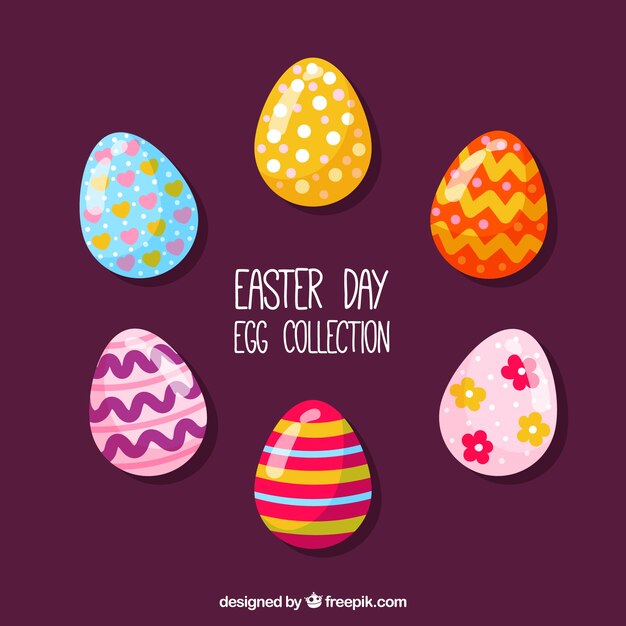 conjunto de huevos de Pascua