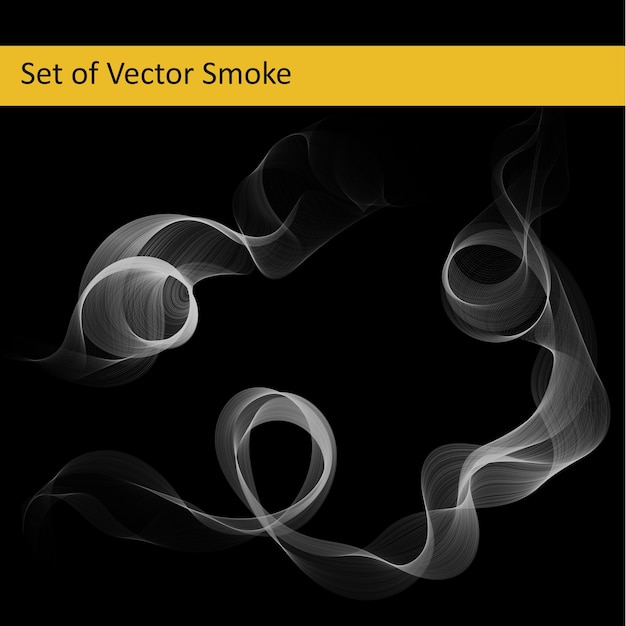 Vector gratuito conjunto de humo vector abstracta