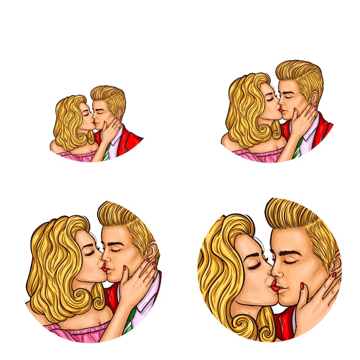Vector gratuito conjunto de iconos de avatar redondo del arte pop para los usuarios de las redes sociales, blogs, iconos de perfil.