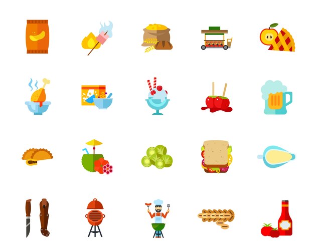 Conjunto de iconos de calorías