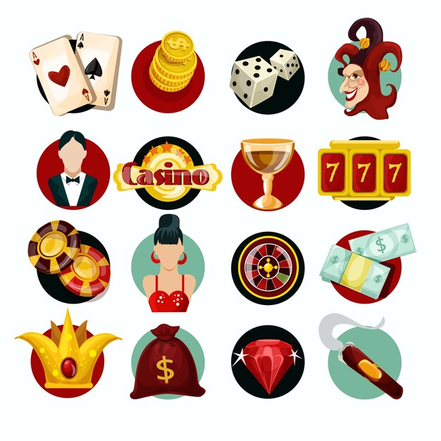 Conjunto de íconos de casino