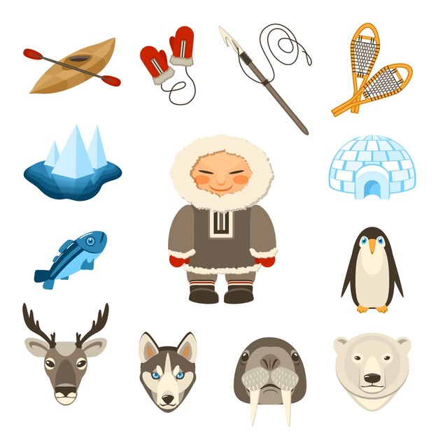 Conjunto de iconos de Chukchi