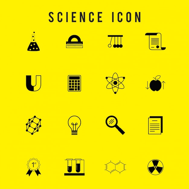 Conjunto de iconos de ciencia