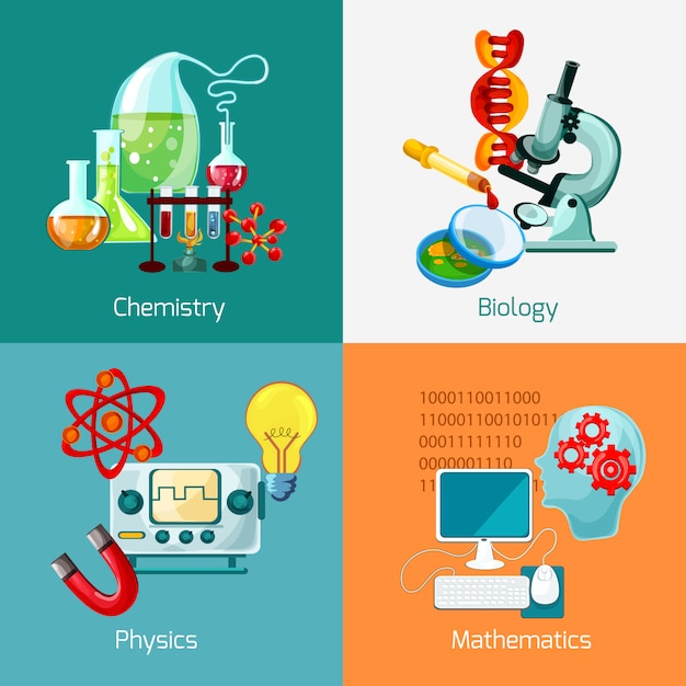 Conjunto de iconos de ciencia