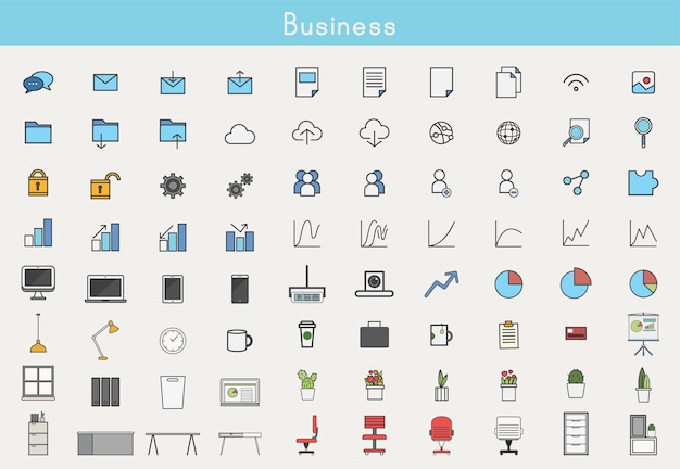 Conjunto de iconos comerciales