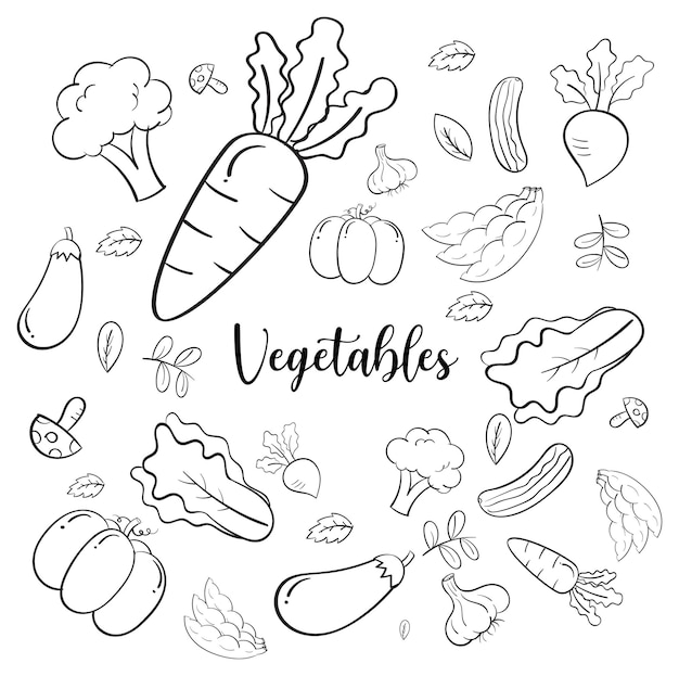Conjunto de iconos de doodle dibujados a mano
