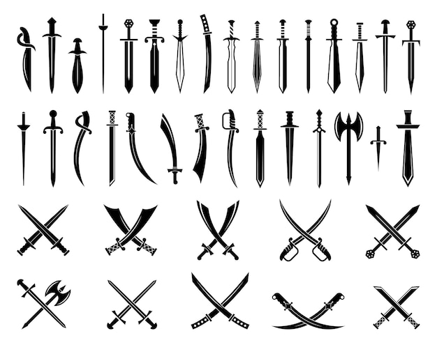 Conjunto de iconos de espada