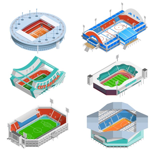 Conjunto de iconos de estadio