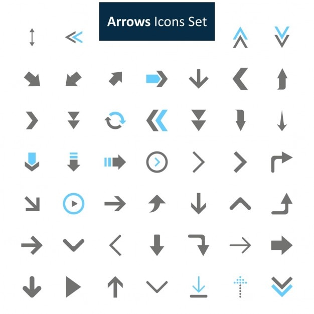 Vector gratuito conjunto de iconos de flechas