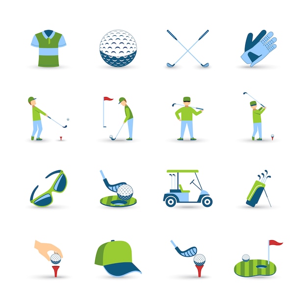 Conjunto de iconos de golf