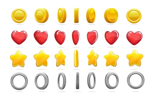 Conjunto de iconos de juego colorido