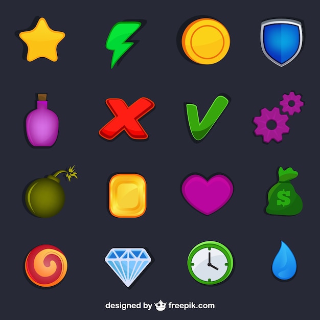 Conjunto de iconos de juegos